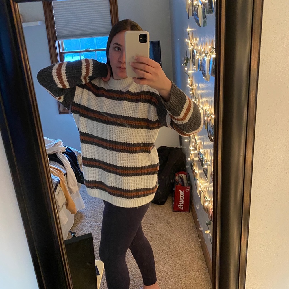 American Eagle Oversized Stripe Sweater